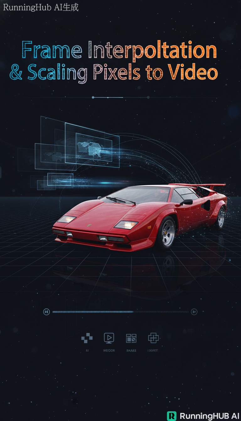 Frame interpolation&Scaling pixels to video